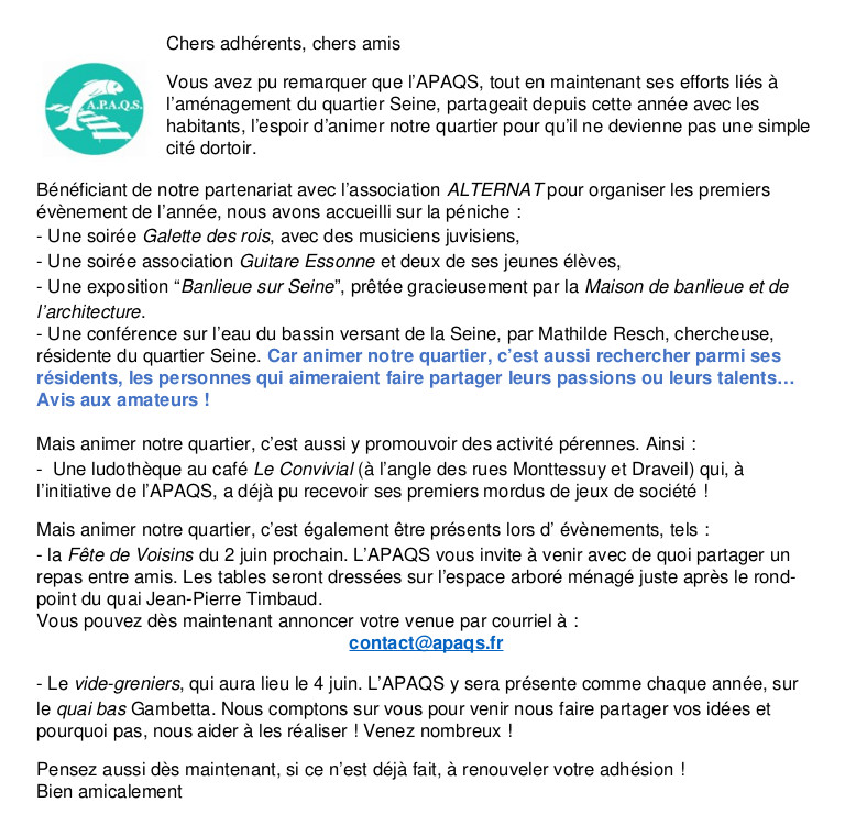 news letter mai 2023