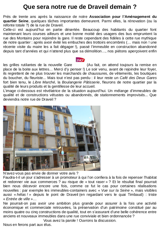 rue de Draveil demain 1